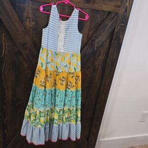 Matilda Jane Colorful Striped and Floral Kids Dress